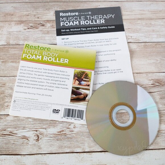 Restore by GAIAM, Muscle Therapy Foam Roller DVD (Disc Only) Exercise Fitness - Picture 3 of 4